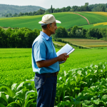 **

"A consultant in a modest, professional outfit advising a farmer on organic farming practices in a lush green field, fully clothed, appropriate content, safe for work, perfect anatomy, natural proportions, professional setting, family-friendly, depicting sustainable agriculture."

**