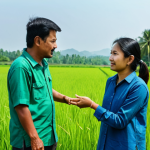 유기농업 전문가의 업무 사례 분석 - Organic Farming Consultant Visiting a Farm**

"A female organic farming consultant, fully clothed in...