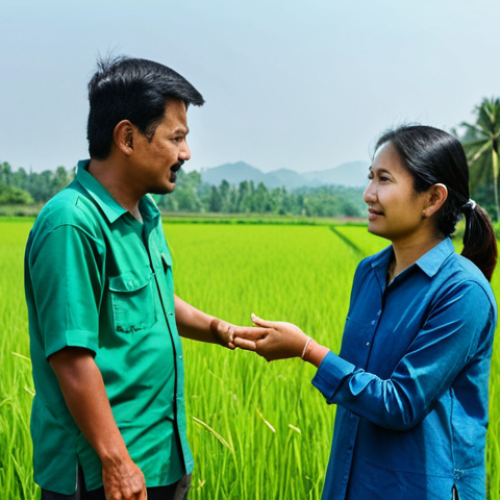 유기농업 전문가의 업무 사례 분석 - Organic Farming Consultant Visiting a Farm**

"A female organic farming consultant, fully clothed in...