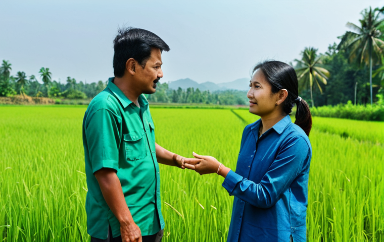 유기농업 전문가의 업무 사례 분석 - Organic Farming Consultant Visiting a Farm**

"A female organic farming consultant, fully clothed in...